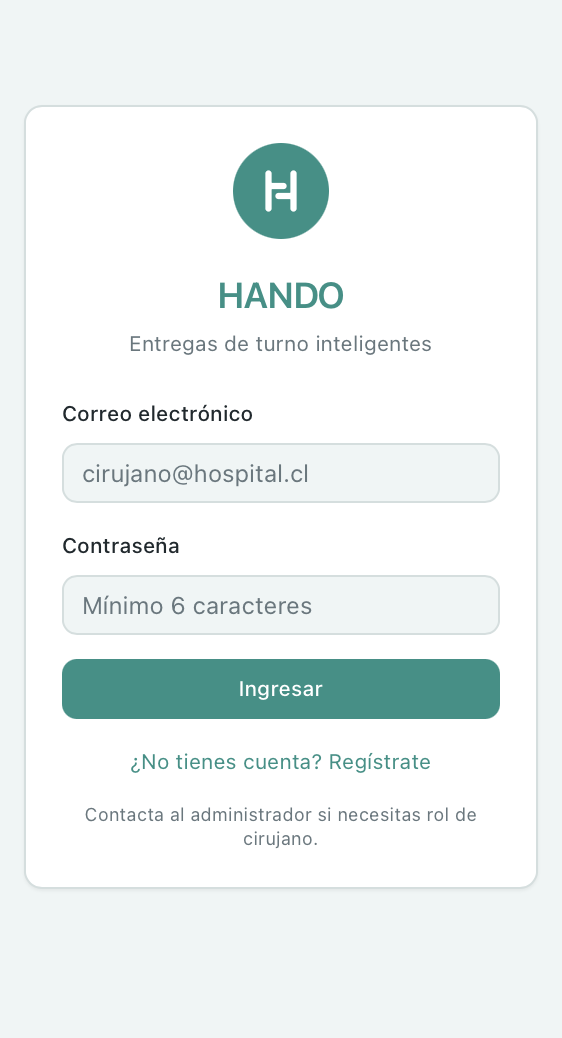 Acceso Seguro de Hando